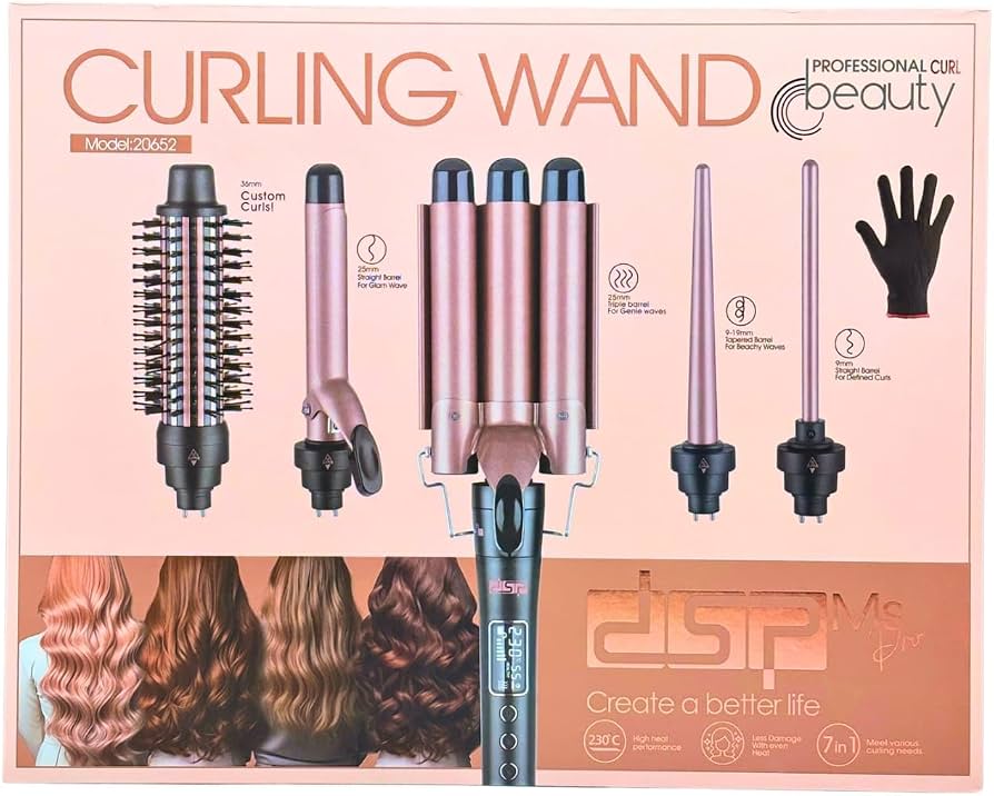 DSP Curling Wand 7-in-1 (Model: 20652)